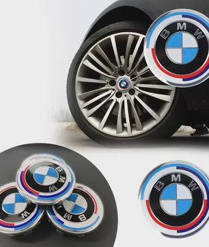 4x BMW Velgdopjes 56mm/68mm - 50th Anniversary Editie