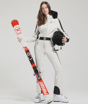 Dames Winter Ski-overall One Piece - Waterdicht, Winddicht & Warm - Outdoor Snowboard Jumpsuit