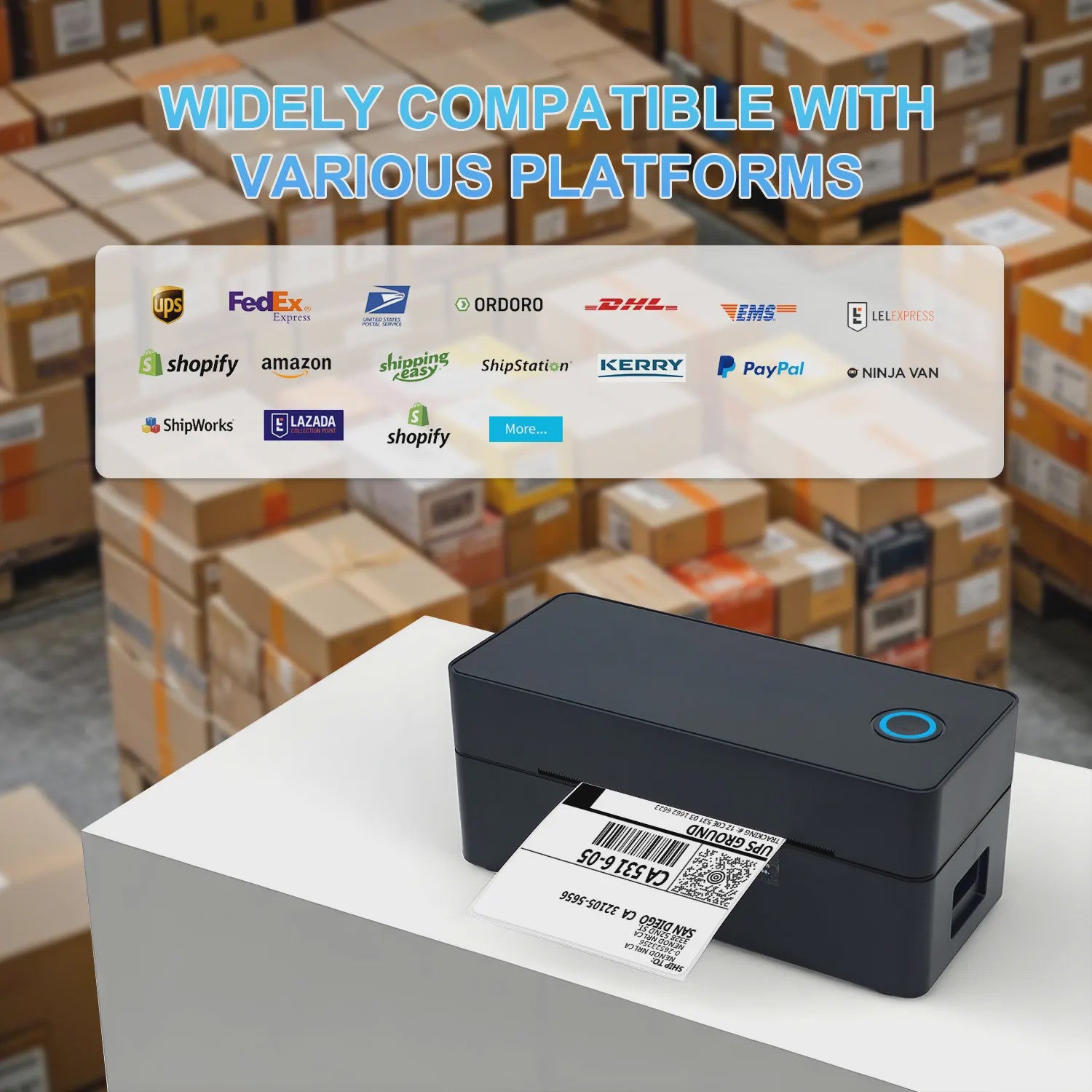 Draagbare Thermische Labelprinter - Geen Inkt Nodig, Bluetooth & USB, Hoge Snelheid voor Kleine Bedrijven