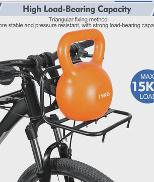 NEWBOLER Fiets Voordrager Bagagerek - Robuust IJzeren MTB Fiets Accessoire met 15kg Draagvermogen