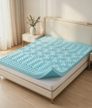 Luxe Traagschuim Matras Topper - 5-Zone Ergonomische Ondersteuning & Koel Comfort