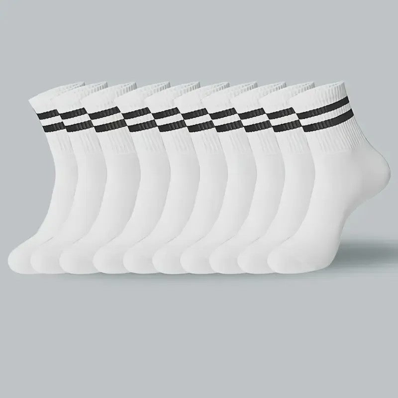 10/20 Paar Gestreept Casual Sokken Heren Dames - Ademend, Geurbestendig & Zweetabsorberend