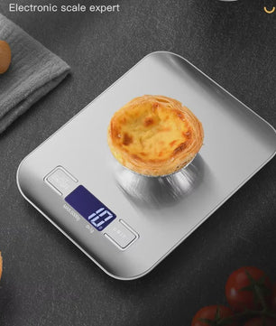 Digitale Keukenweegschaal 5kg/1g - Roestvrij Staal met LCD Display