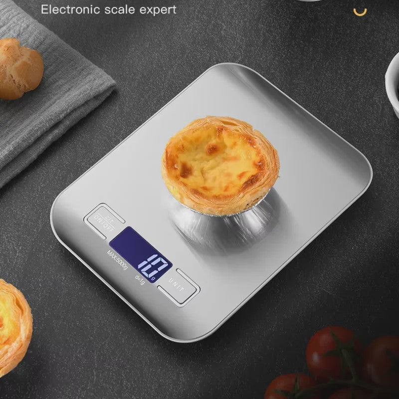 Digitale Keukenweegschaal 5kg/1g - Roestvrij Staal met LCD Display