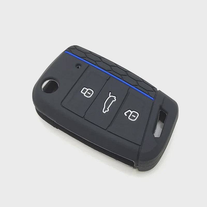 Siliconen Sleuteelhoes voor VW Golf, Polo, T-Roc, Tiguan, Skoda, Seat - Beschermhoes Sleutel