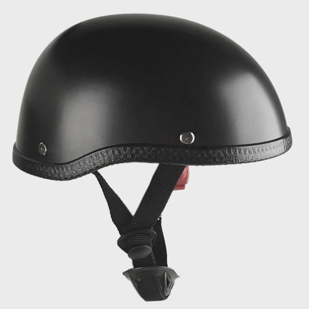 Universele Zwarte Motorhelm Half Helm ABS - Comfortabel en Wasbaar