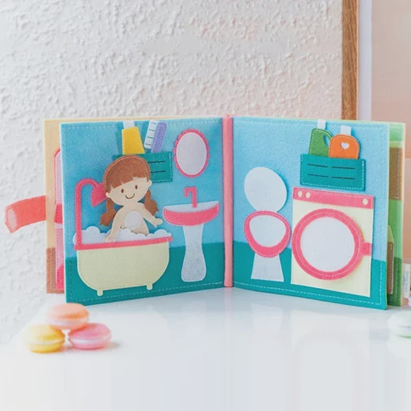Montessori Busy Book voor Peuters - Interactief Leerboek voor Baby's en Kinderen - Educatief Reisspelletje