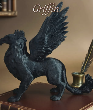Gothic Griffin Beeld - Duistere Mythologische Creatuur Decoratie