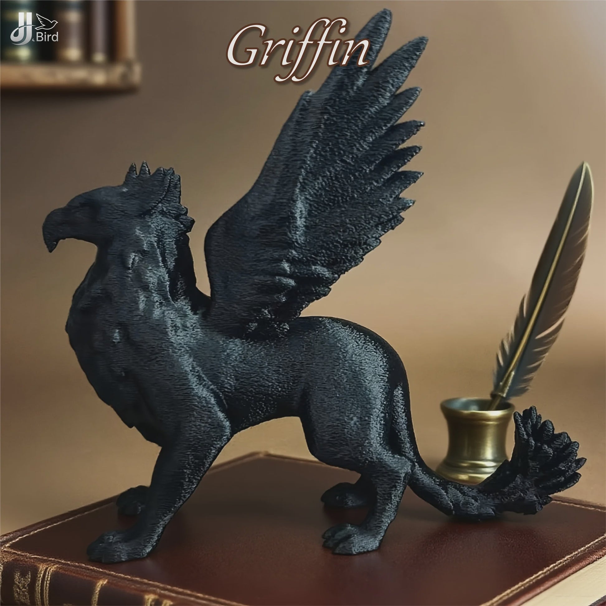 Gothic Griffin Beeld - Duistere Mythologische Creatuur Decoratie