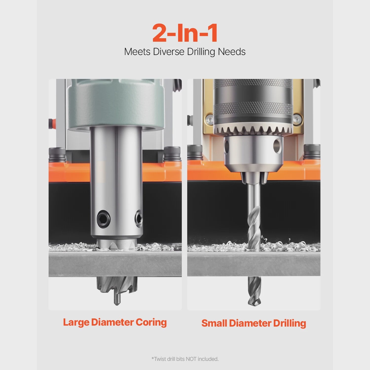 Krachtige 1550W Magnetische Boormachine - Draagbaar, Variabele Snelheid (0-500 RPM) voor Metaalbewerking
