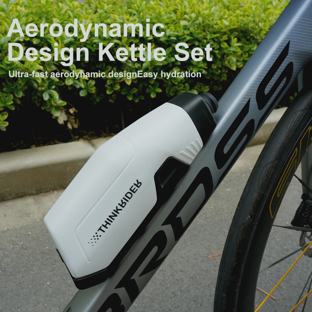 ThinkRider Aerodynamische Fietsbidon 650ml met Framehouder - Lichtgewicht & Snel Drinken