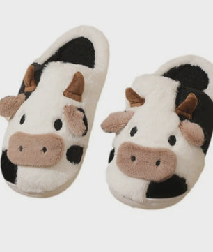 Warme Pluche Koe Pantoffels voor Dames & Heren - Comfortabel & Anti-slip