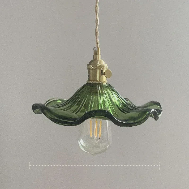 Nordic Minimalistische Glazen Hanglamp met Koperen Fitting - Sfeervolle Verlichting voor Woonkamer & Slaapkamer
