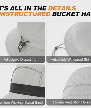 Unisex Bucket Hat - Opvouwbare Zonnehoed voor Alle Seizoenen