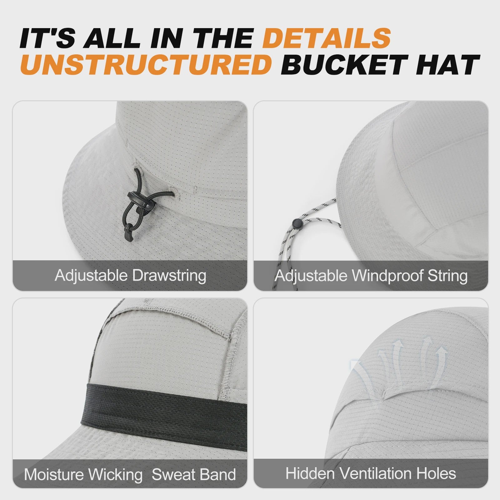 Unisex Bucket Hat - Opvouwbare Zonnehoed voor Alle Seizoenen