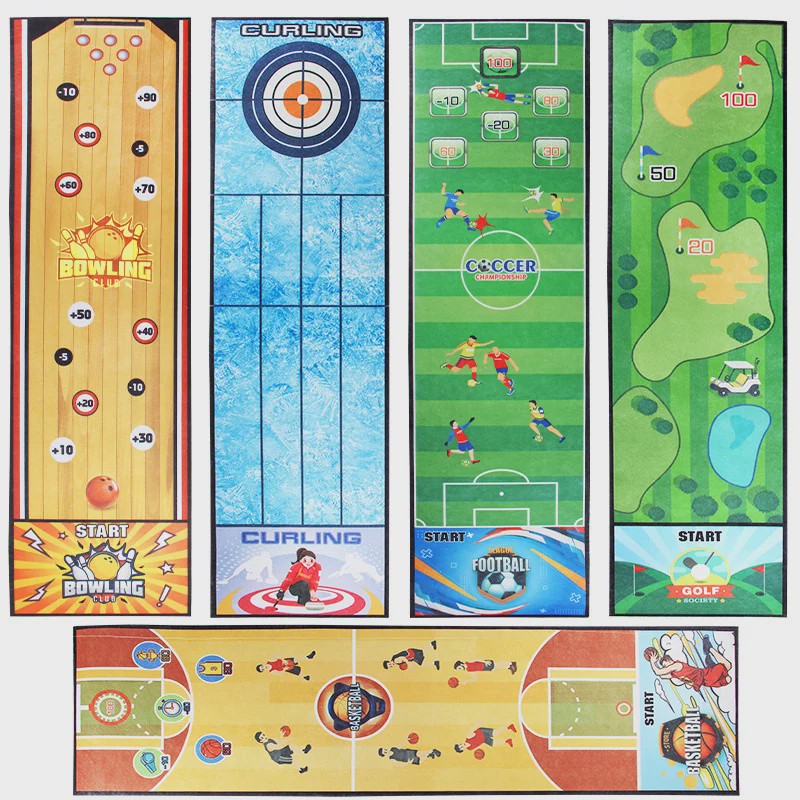 Interactieve Spelmat: Bowling, Curling & Voetbal - Plezier voor het Hele Gezin!