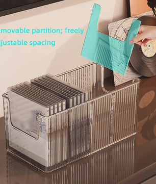 Stijlvolle Opbergbox voor CD's, Vinylplaten en Cassettebandjes - Desktop Organizer
