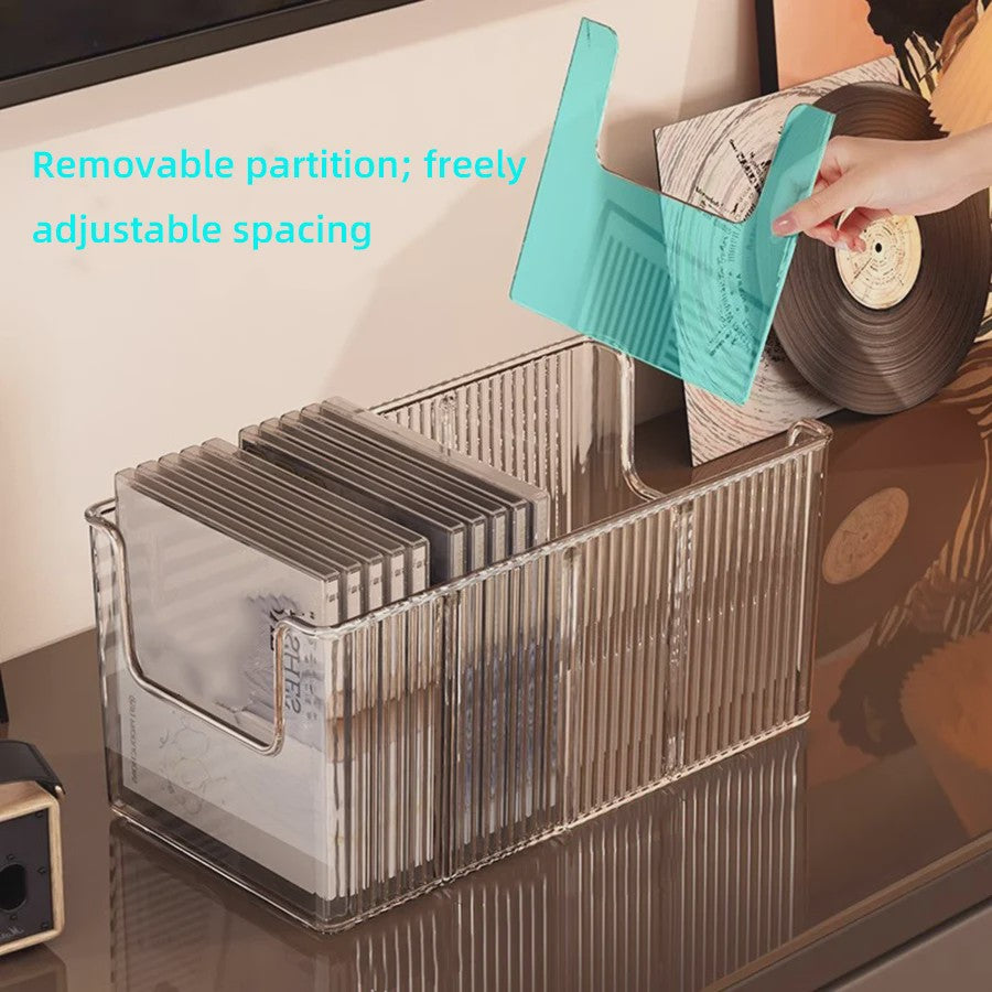Stijlvolle Opbergbox voor CD's, Vinylplaten en Cassettebandjes - Desktop Organizer