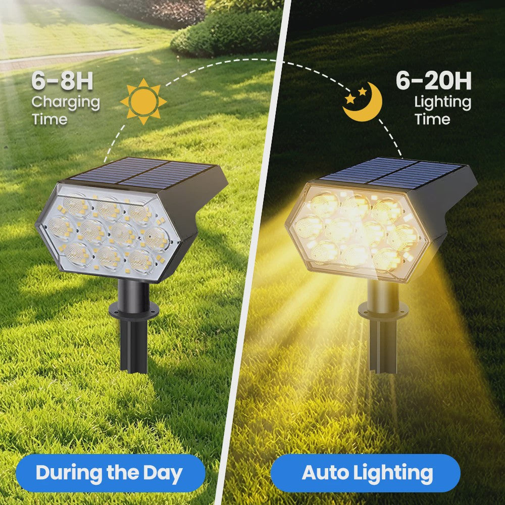 92 LED Solar Tuinspots - Waterdicht IP65, Buitenverlichting met Bewegingssensor
