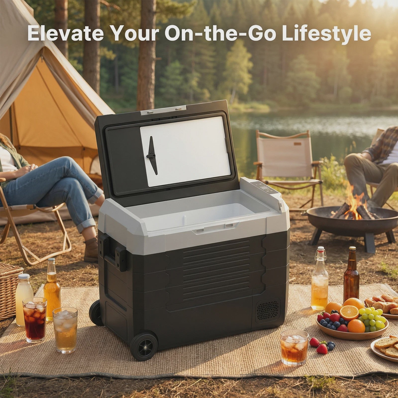 Podofo Draagbare Compressor Koel-/Vriesbox 35L, 45L, 55L - Auto, Camping & Reizen