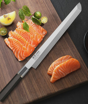 Turwho Japans Sashimi Mes 270mm - Professioneel Vis & Vlees Snijmes van X9Cr18Mov Staal