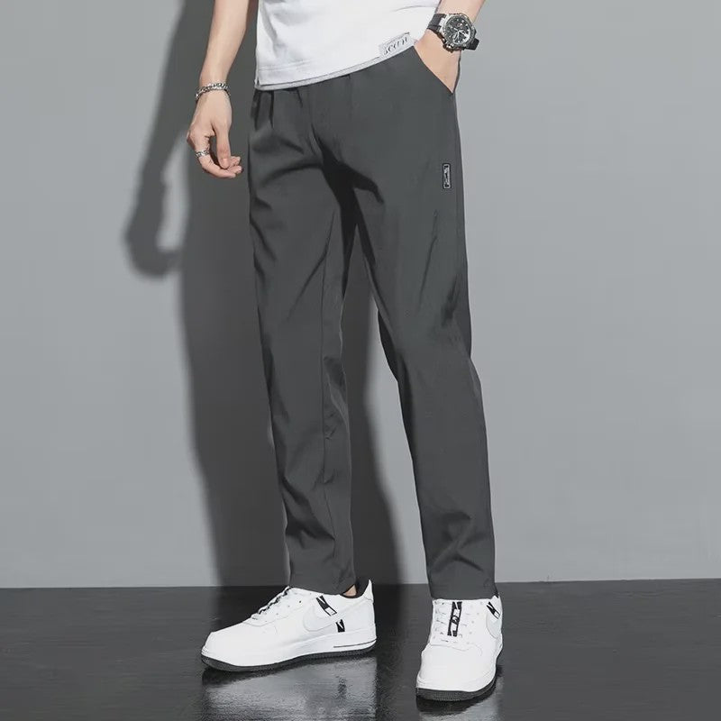 Ice Silk Heren Broek - Zomer, Business Casual, Elastisch & Ademend - Recht Model