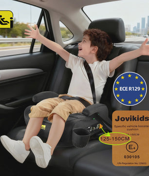 Jovikids OHHO+ Draagbare Kinder Autostoel Booster 125-150cm met Bekerhouder