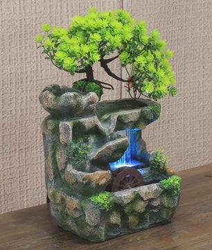 Decoratieve Binnen Waterval Tafel fontein met Kleurveranderende LED Verlichting
