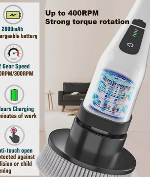 Draadloze Elektrische Spin Scrubber: Multifunctionele Schoonmaakborstel voor Huis en Auto