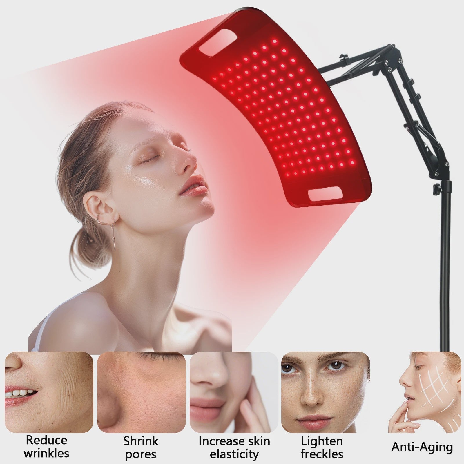 Professionele Roodlichttherapie Lamp 660nm & 850nm met Verstelbare Standaard