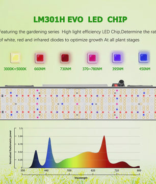 YUXINOU 240W Full Spectrum LED Kweeklamp met LM301H EVO Chips & Dimfunctie