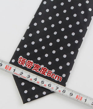 Skinny Polka Dot Stropdas voor Heren - 8cm Slim Polyester Jacquard