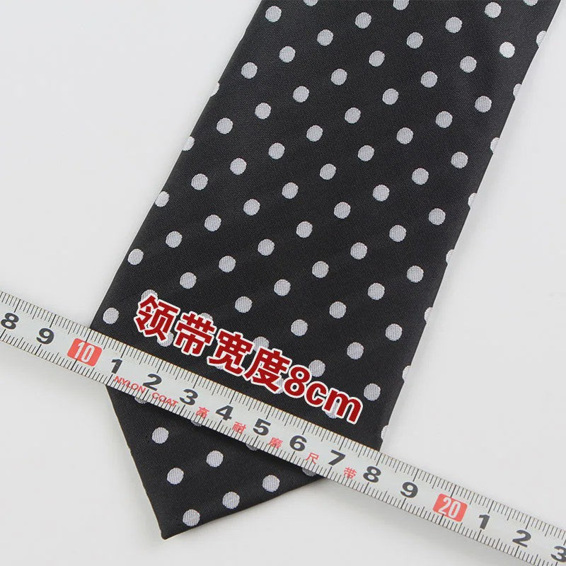 Skinny Polka Dot Stropdas voor Heren - 8cm Slim Polyester Jacquard