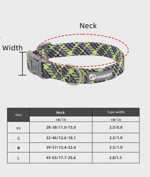 Verstelbare Hondenhalsband - Reflecterend Nylon, Ademend & Duurzaam voor Middelgrote tot Grote Honden