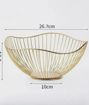 Stijlvolle Metalen Fruitmand - Nordic Design Opbergmand voor Snacks, Brood of Cosmetica