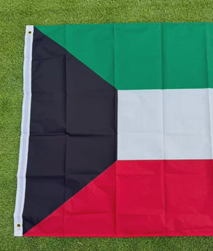 Kuwait Vlag 150x90cm - Duurzaam Polyester, Binnen & Buiten