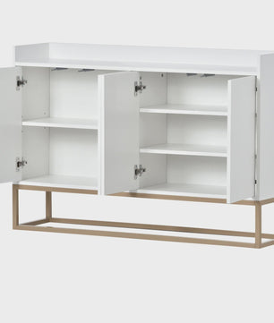 Modern Handvrij Dressoir met 4 Deuren - 120cm Breed Buffetkast