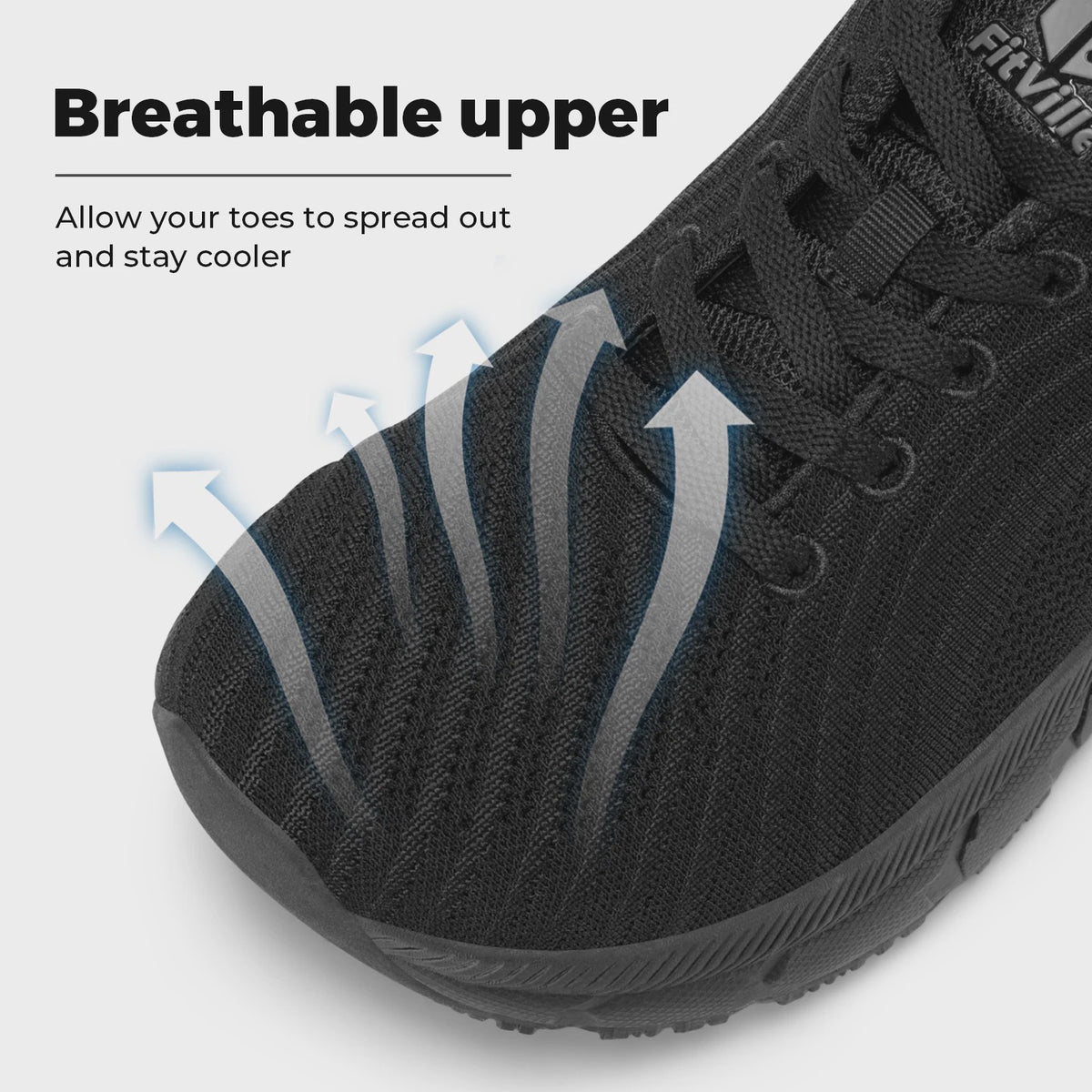 FitVille Extra Brede Hardloopschoenen voor Heren - Lichtgewicht, Ademend & Anti-slip