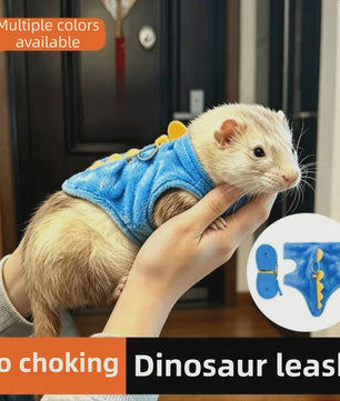 Veilig en Comfortabel Dinosaurusharnas met Riem voor Fretten, Hamsters en Cavia's