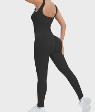 Naadloze Ribbed Jumpsuit voor Dames - Perfect voor Yoga & Workout