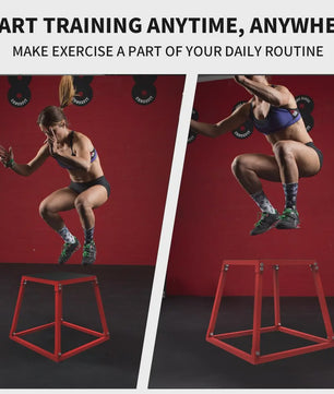 Metalen Plyo Box Springbox - Antislip Top - 12, 18, 24, 30 Inch - Home Gym Training