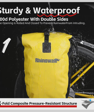 Rhinowalk Waterdichte Fietstas 27L - Snelkoppeling Achterdrager Tas voor Bikepacking