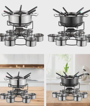 RVS Fondue Set met Kookstel - Ideaal voor Feestdagen, Kamperen en Buiten