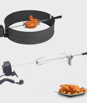 Elektrische BBQ Spit Roaster Rotisserie Kit met 120 cm Kabel voor Buiten Grillen