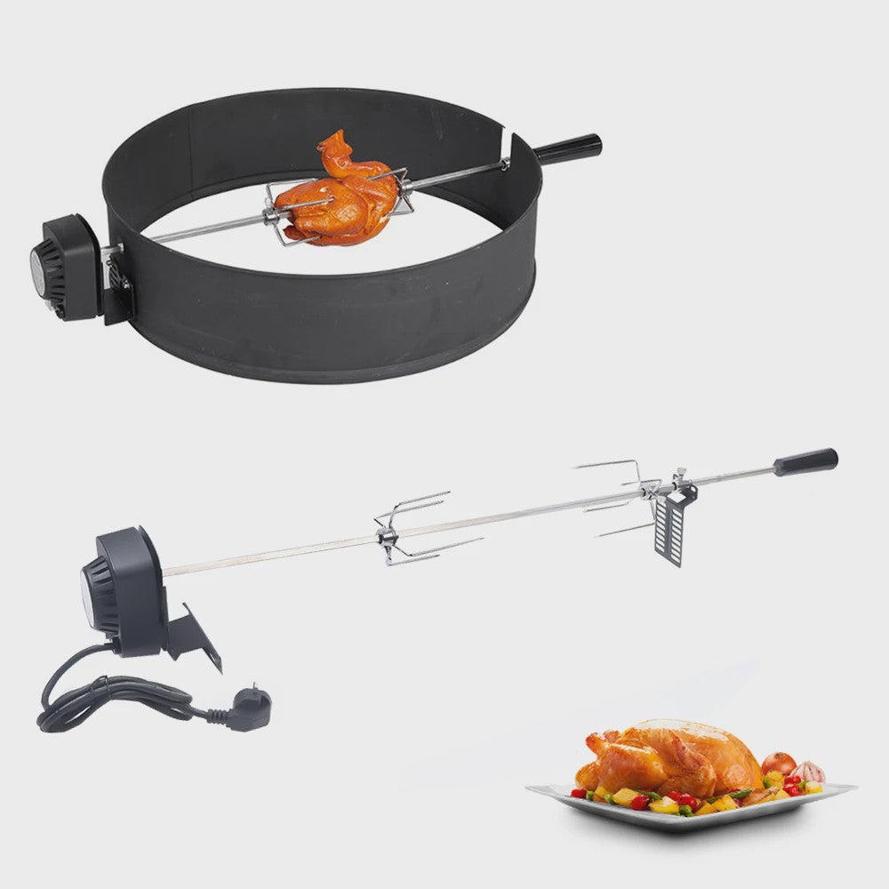 Elektrische BBQ Spit Roaster Rotisserie Kit met 120 cm Kabel voor Buiten Grillen
