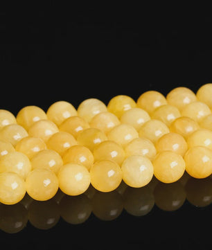 Natuurstenen Gele Jade Kralen Rond - 4-10mm voor Sieraden Maken