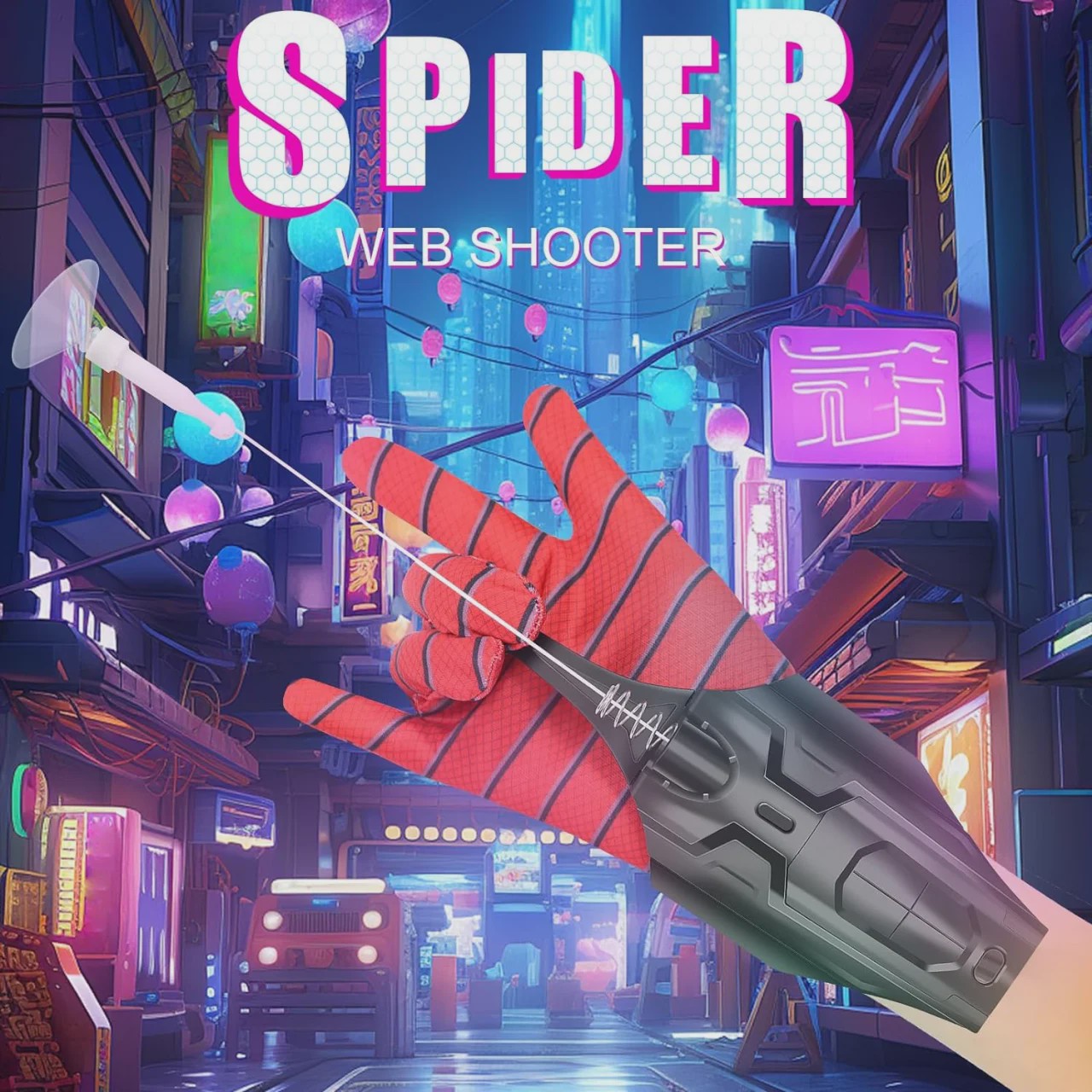 Spider-Man Pols Launcher - Cosplay Web Shooter Speelgoed met Zuignap & Magneet