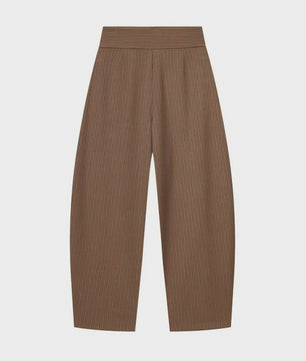 Dames Wide Leg Pantalon met Hoge Taille en Retro Plissé - Casual & Werk