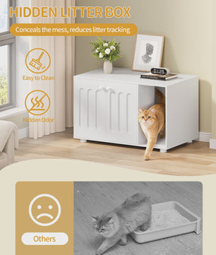 Stijlvolle Katten Toiletkast met Deur en Divider - Modern Design