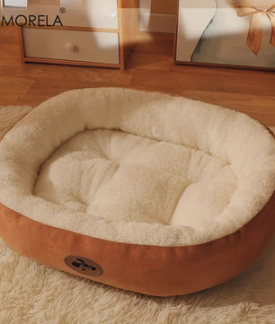 Pluche Ovaal Huisdierbed - Machinewasbaar & Comfortabel voor Hond & Kat